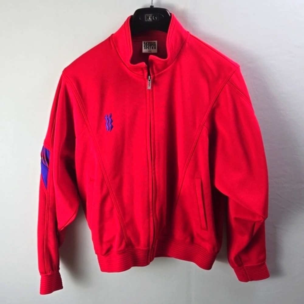 Vintage Mizuno Men's 90s Red Track Jacket Loose Fit Sz L